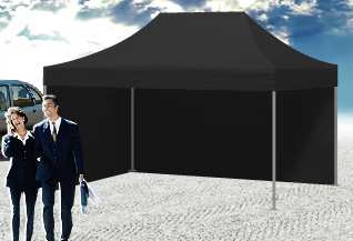Zelt 3 m * 4,5 m schwarz Zelt 3 m * 4,5 m schwarz