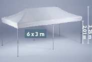 Zelt 3 m * 6,0 m 60PR weiß Zelt 3 m * 6,0 m 60PR weiß