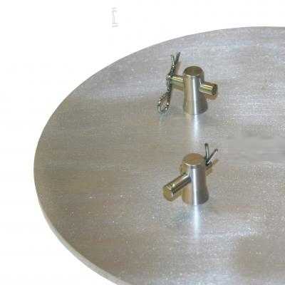 080 cm Edelstahl rund, 3 Konusbuchsen