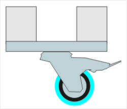 Rollendoppelfu fr Riser 23,4 cm