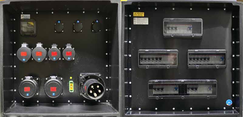 CEE 125 A auf 2 * 63 A, 2 * 32 A, 2 * 16 A, 3 * S CEE 125 A auf 2 * 63 A, 2 * 32 A, 2 * 16 A, 3 * S