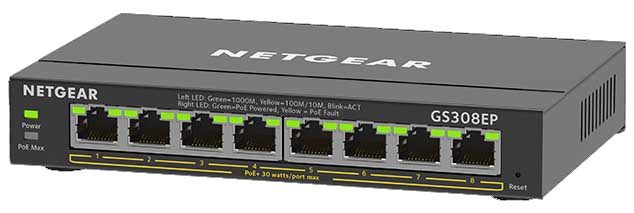 Ethernet-Switch 8-Port PoE